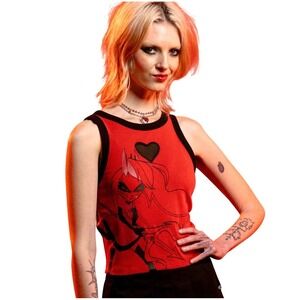 Hot topic x Hazbin Charlie Heart Mesh Tank Top